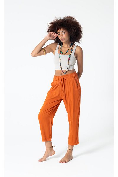 RUBYSTARS Relaxed Cut Midi Trousers - Elastic Waist