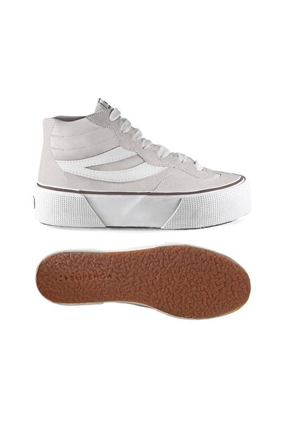 Superga 3141 Revolley Mid Platform Kadın Bej Platform Sneaker