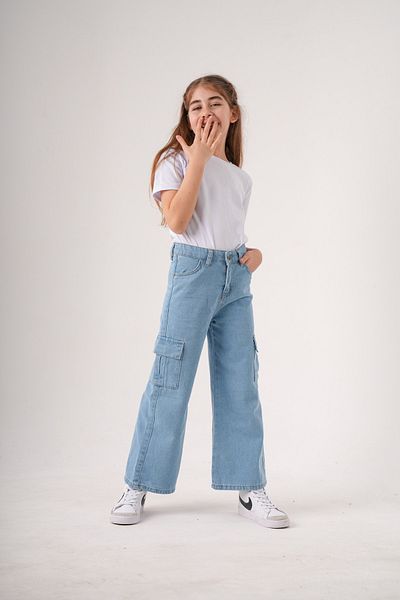 ASL GOLF CLUB Cargo Pocket Wide Leg Girl's Trousers
