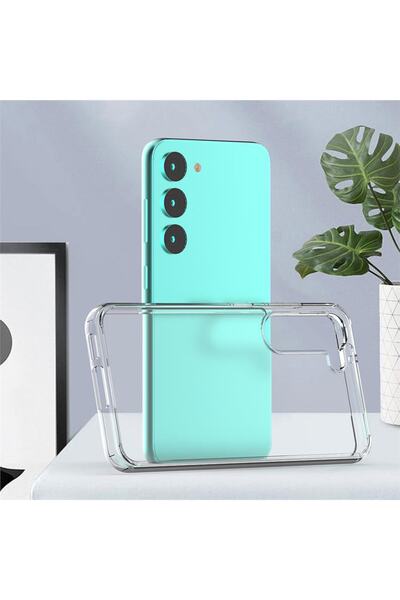 madamcase Samsung S22 Kılıf Şeffaf Süper Silikon Tam Korumalı Telefon Kılıfı