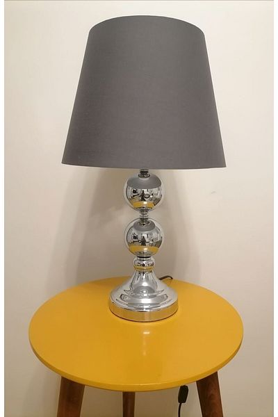RİOLİGHT Retro17 Rustic Vintage Chrome Body Sand - Lampshade with Lampholder 1XE27