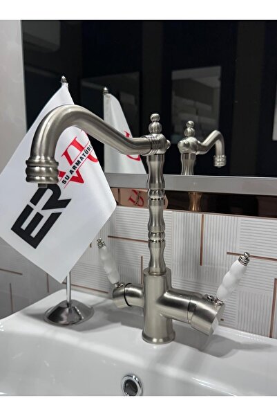 Ervu Yapı İnox Arıtmalı Rustik Mutfak Eviye Musluk (SICAK SOĞUK GİRİŞLİ, PİRİ...