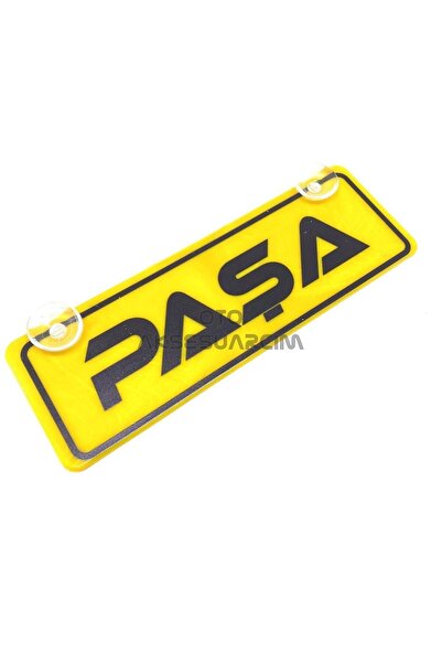 Oto Aksesuarcım يا بي دور مكتوبة لوحة ديكور صفراء زجاج زخرفة مع كوب شفط 22x7....