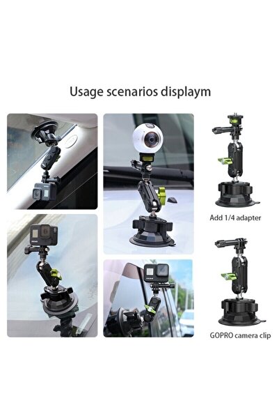 Asfal Metal, Go pro Uyumlu, Kamera, Aksiyon Kamera, Masaüstü, Kask ve Araç İç...