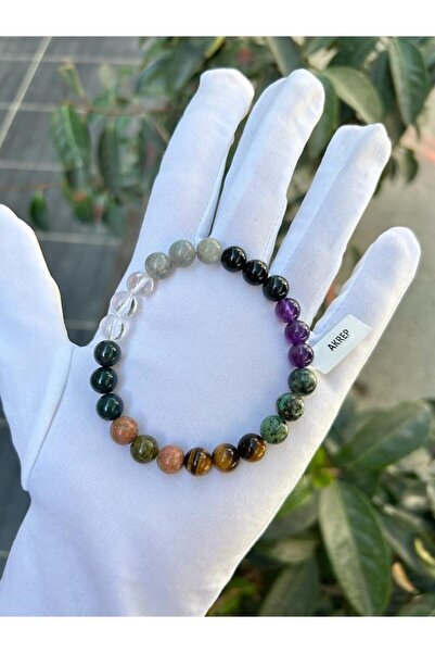 Asya Gems 8 mm Globe Cut Scorpio Natural Stone Bracelet
