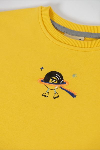 BEETLEBEEZ Kids Unisex Yellow Sweatshirt