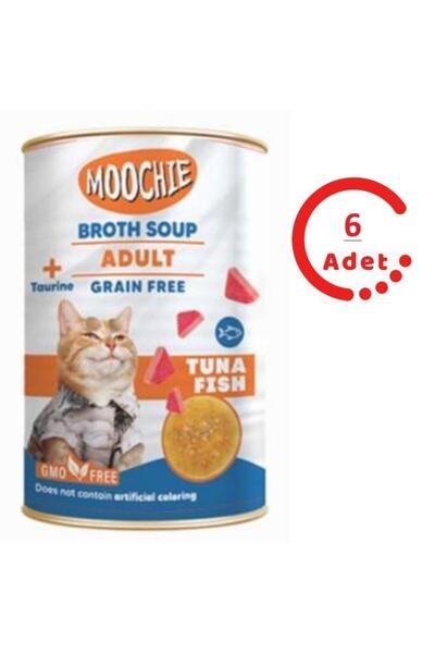 MOOCHIE Ton Balıklı Yetişkin Kedi Çorbası 135 ML x 6 Adet