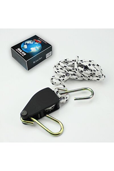 İDEAL OTOMOTİV Kancalı Cırcır Halatı, Ayarlanabilir Halat Kasnağı Çekme Aleti