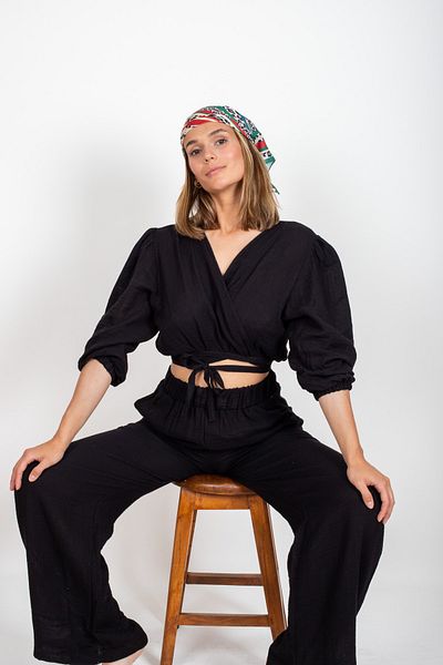 Botex Crop Top din muselină