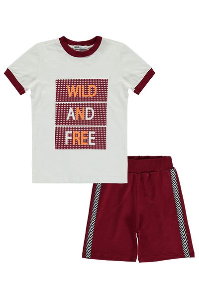 Civil Boys Boy's Shorts Suit 2-5 Years Claret Red