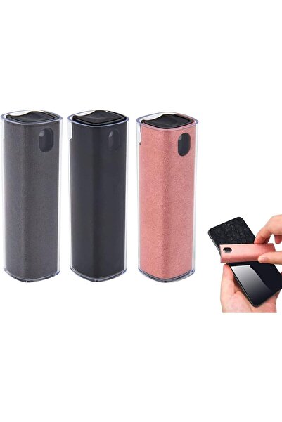 Promomerit 3 Adet Taşınabilir Ekran Temizleyici Sprey Gri - Siyah - Pembe , A...