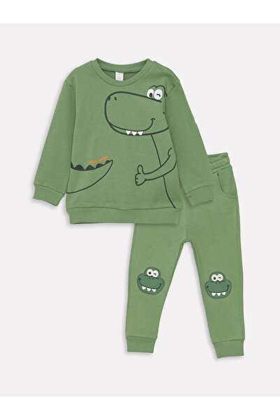 LC Waikiki Bedrucktes Pyjama-Set für Babys mit Rundhalsausschnitt