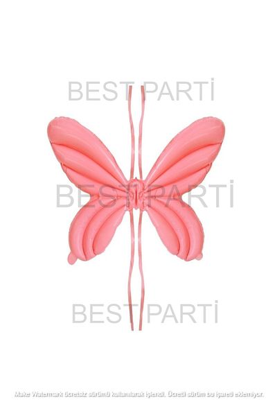 BEST PARTİ DOĞUM GÜNÜ PARTİ SÜSLERİ Angel wing Foil Balloon Pink Color 84X60 cm