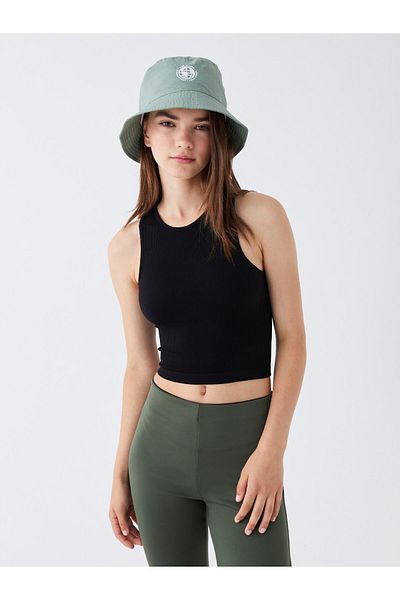 LC Waikiki Crew Neck Straight Crop Γυναικεία αθλήτρια