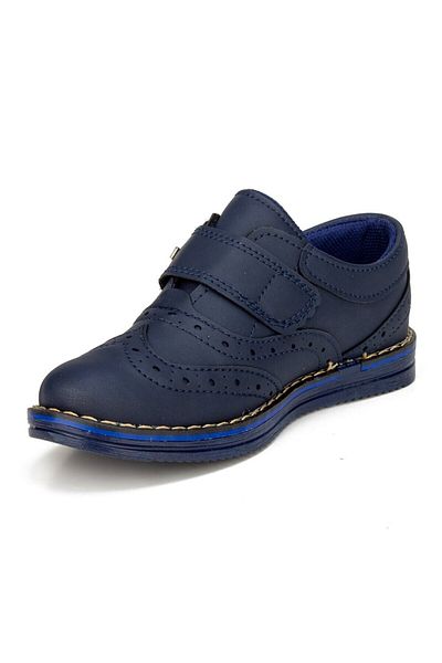 İmerShoes Boy's Navy Blue Velcro School Shoes - Circumcision Wedding 06