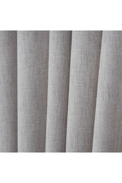 Belle Cose Linen Look Decorative Background Curtain Pleatless Planting Beige