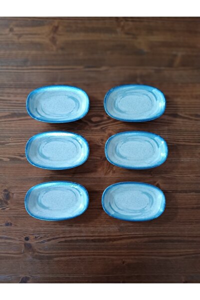 Bonna Porselen Harena Seri 6'lı Oval Kahvaltı Tabağı 15x8,5 cm S-Mt-HrnGrm15Oky