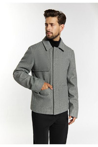 Dreimaster Wolloptik casnagie'deki Klassik Übergangsjacke