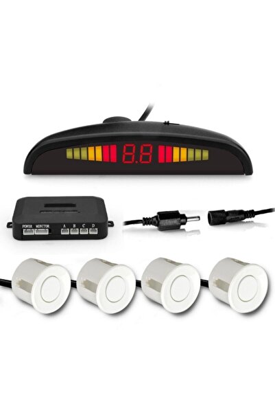 Genel Markalar Park Sensörü Dijital Led Ekranlı Türkçe Sesli Konuşan Beyaz Lensli Uyumlu
