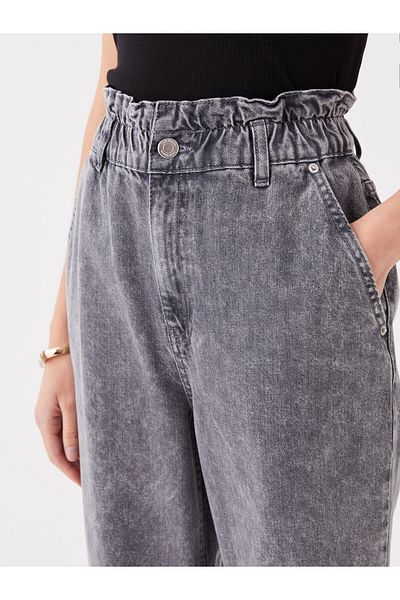LC Waikiki High Waist Paperbag Women's Jean Pants
