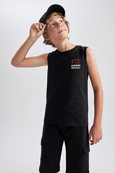 DeFacto Boy's Crew Neck Back Printed Athlete A9186a823hs