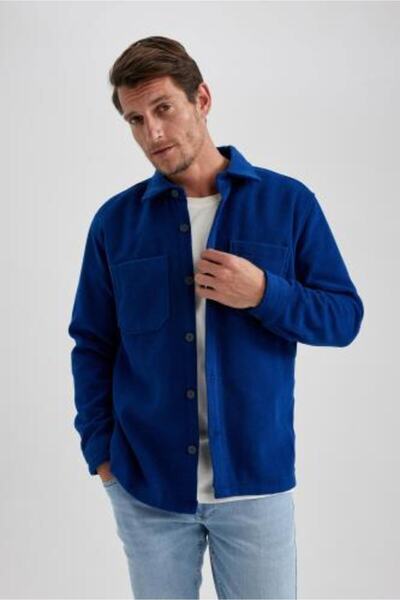 DeFacto Μπουφάν πουκάμισο με γιακά πόλο με χαλαρή εφαρμογή - A5298ax23au