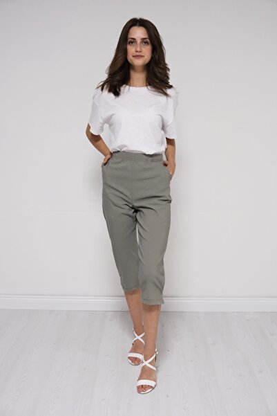 Blues Outlet PANTALONI CAPRI FEMEI FULL LICRA BOL PADDY-GRI