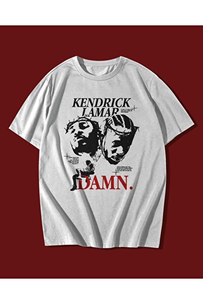 rebelberi Tricou alb Kendrick Lamar Damn Y2K în stil grunge