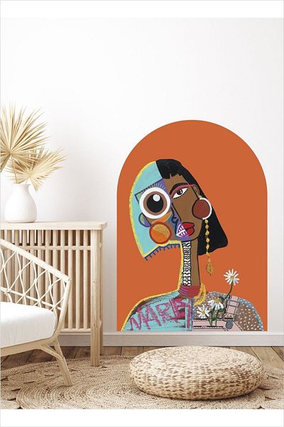Piksel Grafik Woman's Story Bohemian Wall Sticker