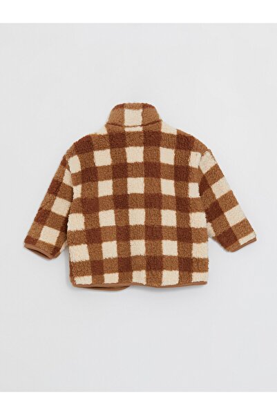 LC Waikiki Plyšový chlapecký kabátek s vysokým límcem a dlouhým rukávem