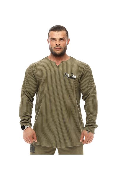 Big Sam Men's Khaki Cotton Comfortable Fit Sports Sweatshirt 4710