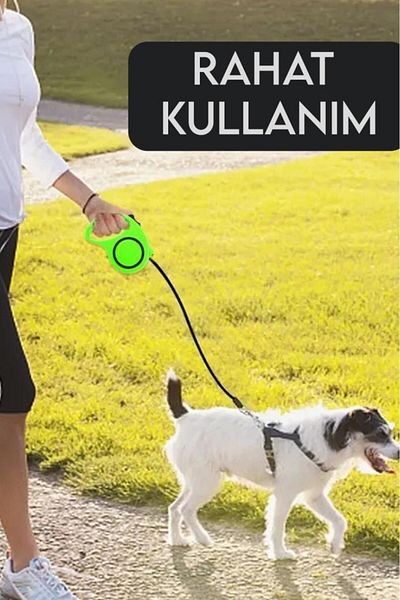 MUJGAN Green 3 Meter Automatic Roller Dog Collar