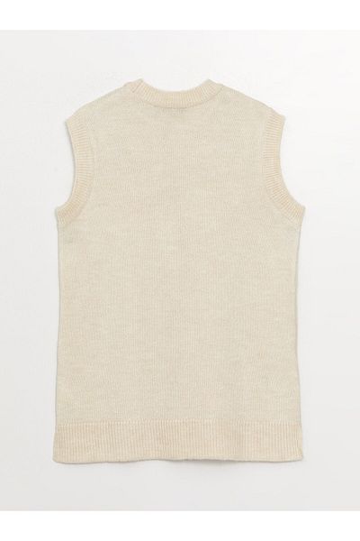 LC Waikiki Pulover de damă, tricotat, cu gât crew brodat