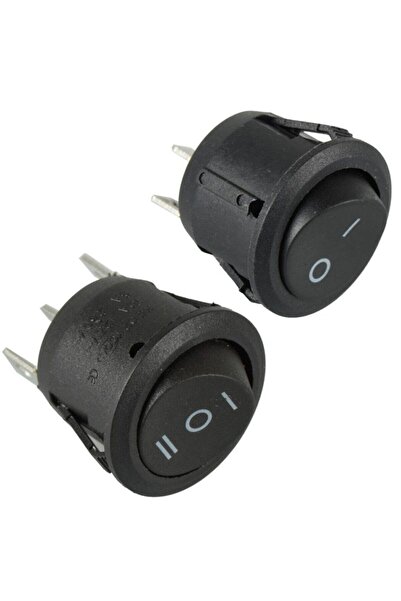 Genel Markalar 2 Adet Yuvarlak Çift Devre Açma Kapama Düğmesi Anahtarı 6a/250v