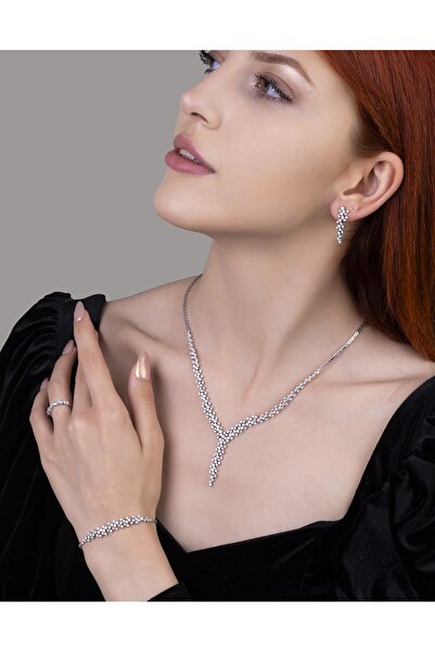 goldberia Rain of Diamonds Düğün Gerdanlık Seti