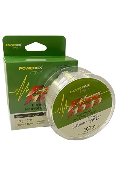 POWEREX Puls 300 m. 0,37 mm. 8,49 kg. Monofilament din carbon pentru pescuit