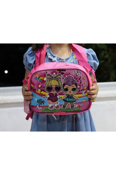Elentra Orthopedic Girls Primary School Bag with Lunch Box, Primary School Bag with Orthopedic Back Support