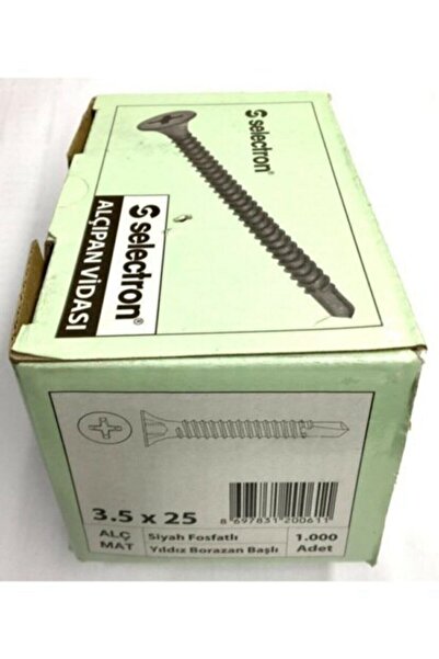 Selectron Alçıpan Vidası Matkap Uçlu 3.5*25 (1000)adet