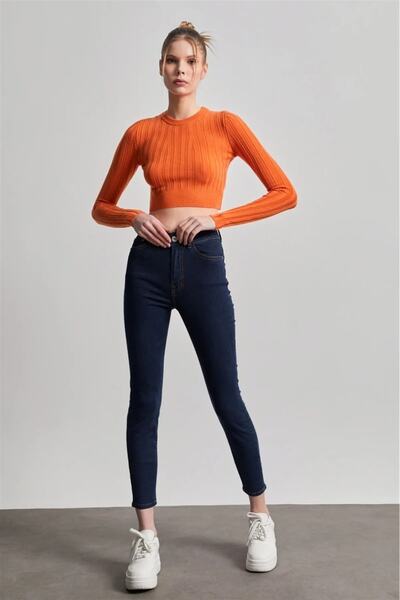 SANTA BELLA Venus Σκούρο Μπλε Ψηλόμεσο Super Skinny Jean Τζιν παντελόνι