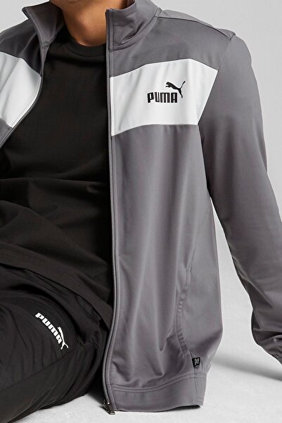 Puma Ανδρικό Σετ Αθλητικό - Σκούρο Γκρι, Poly Suit Cl, 677427-74