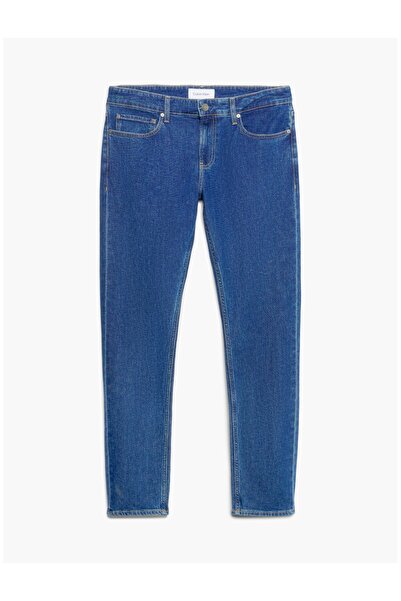 Calvin Klein Normal Bel Normal Paça Slim Fit Mavi Erkek Denim Pantolon K10K1107081BJ