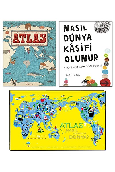 Domingo Yayınevi Atlas Kıtalar Denizler ve Kültürler Arası Rehber Nasıl Dünya Kaşifi Olunur Atlas Nasıl Dönüyor Dünya