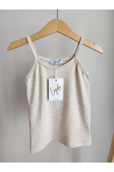 Leydukids Κοριτσίστικο βαμβακερό λουράκι Crop μπλούζα μονό μπλουζάκι Μπλουζάκια Ρούχα