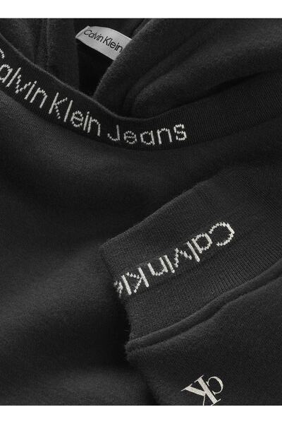 Calvin Klein Düz Erkek Çocuk Siyah Sweatshırt IB0IB01689BEH