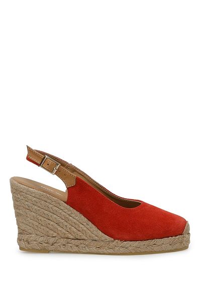 Nine West ORTEN 3FX Red Women's Wedge Heel Sandals