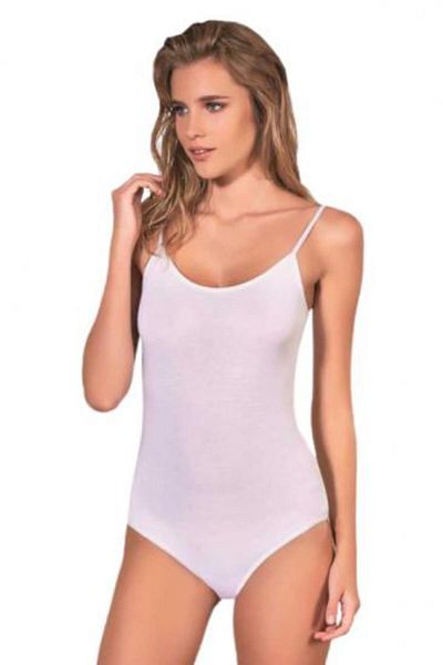 Berrak 2081 Body pentru femei cu cureaua din frânghie din Lycra cu închidere cu apăsare, pachet de 6