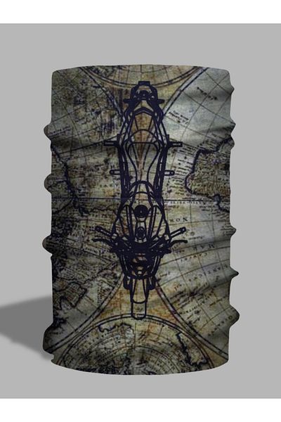 LU&MA Ethnic Map Patterned Neck Collar - Baf Buff