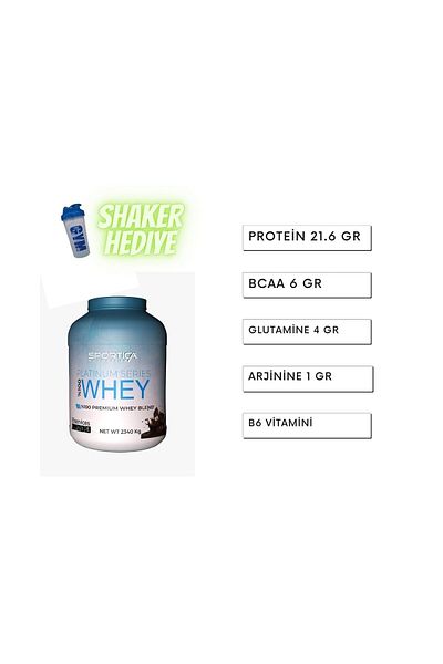 Sportica Nutrition Platinium Series 2340 g - Chocolate Flavored Whey Protein + Shaker
