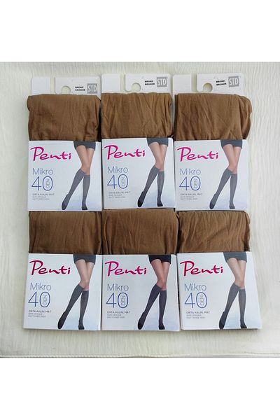 Penti Pantaloni mați de denim cu grosime medie Micro 40 (sub genunchi) șosete pachet de 6