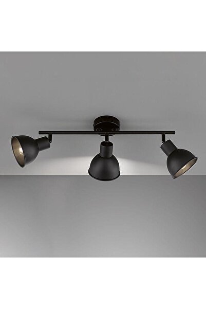 Rsylight Retro Siyah Dekoratif Rustik 180 Derece Hareketli Modern Spor 3 Lü Avize